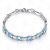cheap Bracelets-Women&#039;s Cubic Zirconia Light Blue Fancy Bracelet Fashion Lucky Copper Bracelet Jewelry Light Blue For Party Evening Gift Daily Date / Silver Plated / Imitation Diamond