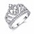 cheap Rings-1pc Ring For Cubic Zirconia Women&#039;s Street Gift Daily Clear Geometrical Zircon Alloy Crown