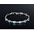 abordables Bracelets-Bracelet Fantaisie Femme Bleu clair Zircon Chanceux Plaqué argent Imitation de diamant Mode Bracelet Bijoux Bleu clair pour Soirée Cadeau du quotidien Rendez-vous