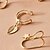 abordables Bijoux Femme-1 paquet Clips d&#039;oreille Femme Mariage sport Fiançailles Classique Acier inoxydable Mode