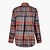 cheap Tops &amp; Blouses-Women&#039;s Shirt Blouse Shacket Plaid Casual Daily Orange Khaki Print Long Sleeve Vintage Casual Shirt Collar Regular Fit Spring Fall