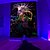 abordables Tapisseries murales-Noir uv lumière mur tapisserie suspendu tissu affiche fluorescent décoration de la maison fond tissu art maison chambre salon décoration