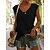 abordables Super Sale-chemisier femme t shirt tee basic uni quotidien col v sans manches regular été vert blanc noir bleu rose