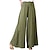cheap Exercise, Fitness &amp; Yoga Clothing-Women&#039;s Yoga Pants Wide Leg Elastic Waistband Yoga Fitness Gym Workout Solid Color Pants Bottoms Apricot Green Grey Summer Sports Activewear Loose Inelastic / Athletic / Athleisure