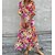 abordables Robes Maxi-robe longue Robe casual Femme Printemps Eté Manche Courte - Ruché Imprimer Vacances mode Floral Imprime Col V 2023 Jaune S M L XL 2XL 3XL