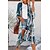 baratos Women&#039;s Coats &amp; Jackets-Mulheres Roupa de Banho Cobertura Beach Top Normal roupa de banho Flor Proteção UV Estampado Verde Azul Branco Fatos de banho Férias à moda novo