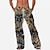 cheap Men&#039;s Bottoms-Men&#039;s Designer Fashion 3D Print Drawstring Elastic Waist Straight Trousers Pants Casual Daily Graphic Prints Flower / Floral Mid Waist Comfort Soft Blue S M L XL XXL / Elasticity