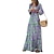 abordables Robes Décontracté-robe décontractée pour femme robe swing robe boho robe longue robe maxi vert rose à manches longues imprimé floral hiver automne automne col en v robe d&#039;hiver week-end robe d&#039;automne s m l xl