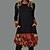 billige Super Sale-Dame Uformell kjole T skjortekjole Blomstret Geometrisk Lomme Trykt mønster Crew-hals Mini kjole Grunnleggende Daglig Feriereise Langermet Vår Høst
