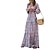 abordables Robes Décontracté-robe décontractée pour femme robe swing robe boho robe longue robe maxi vert rose à manches longues imprimé floral hiver automne automne col en v robe d&#039;hiver week-end robe d&#039;automne s m l xl