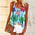 cheap Women&#039;s Tops-Women&#039;s Camisole Tank Top Vest Floral Theme Floral Round Neck Print Casual Streetwear Tops White Gray Light Blue / 3D Print