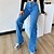 baratos Cotton &amp; Linen-Mulheres Calças Jeans Denim Preto Azul Escuro Azul Claro Básico Calças Cintura Média Trabalho Diário Comprimento total Côr Sólida Exterior S M L XL XXL