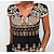 billige Super Sale-Women&#039;s Ethnic Mini Dress V Neck Casual