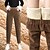 billige Graphic Chic-dame fleece flannel fløjlsbukser chinos bukser ankellange sidelommer mikroelastisk mellemtalje mode casual weekend sort brun s m