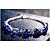 cheap Bracelets-Women&#039;s Cubic Zirconia Blue Fancy Bracelet Fashion Number Copper Bracelet Jewelry Blue For Party Evening Gift Daily Date / Silver Plated / Imitation Diamond