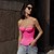 cheap Women&#039;s Tops-Women&#039;s Bandeau Corset Purple Pink White Plain Holiday Weekend Sleeveless Strapless Streetwear Casual Crop Slim S
