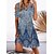 cheap Casual Dresses-Women&#039;s Casual Dress Mini Dress Blue Print Short Sleeve Spring Summer Ruched Stylish V Neck Weekend 2023 S M L XL XXL 3XL