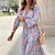 cheap Casual Dresses-Women&#039;s Long Sleeve Floral Print Maxi Dress