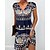 billige Super Sale-Women&#039;s Ethnic Mini Dress V Neck Casual