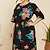 cheap Plus Size Dresses-Women&#039;s Plus Size Floral Holiday Dress Print Crew Neck Half Sleeve Casual Spring Summer Causal Daily Maxi long Dress Dress