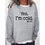 cheap Women&#039;s Hoodies &amp; Sweatshirts-Women&#039;s Casual Loose Fit Pullover 3D Letter Print