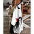 abordables Robes Maxi-Femme robe longue Robe casual Robe Droite Blanche Abstrait Manche Courte Eté Printemps Poche Vacances Col V 2023 S M L XL XXL 3XL