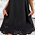 cheap Casual Dresses-Women&#039;s Mini Dress Casual Dress Summer Dress Black Pure Color Short Sleeve Summer Spring Lace Fashion Scalloped Neck Vacation 2023 S M L XL XXL 3XL