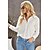 cheap Tops &amp; Blouses-Women&#039;s Shirt Blouse Black White Pink Button Plain Daily Weekend Long Sleeve Shirt Collar Streetwear Casual Linen Regular S