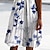 billige Afslappede kjoler-Dame Hverdagskjole Mini kjole Hvid Blomstret Kortærmet Forår Sommer Krøllede Folder Elegant V-hals 2023 S M L XL XXL 3XL