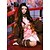 billige Anime Cosplay-Inspireret af Demon Slayer: Kimetsu no Yaiba Kamado Nezuko Anime Cosplay Kostumer Japansk Cosplay Kostumer Frakke Undertøj Knæpude Til Dame / Reb / Bælte / bånd / Reb / Bælte / bånd