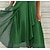 billige Uformelle kjoler-Dame Uformell kjole Chiffonkjoler Midikjole Grønn Trykt mønster Kortermet Vår Sommer Trykt mønster Stilfull V-hals 2023 S M L XL XXL 3XL