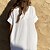 baratos Vestidos de praia-Mulheres Roupa de Banho Cobertura Vestido de praia Normal roupa de banho Cor imaculada Proteção UV Branco Decote em V-wire Fatos de banho Férias Boho novo