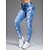 cheap Cotton &amp; Linen-Women&#039;s Jeans Normal Denim Plain Black Blue Fashion Mid Waist Ankle-Length Casual Weekend Summer Spring &amp;  Fall