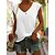 baratos Super Sale-blusa feminina camiseta camiseta básica simples diária decote em v sem mangas regular verão verde branco preto azul rosa