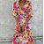 preiswerte Maxi-Kleider-Damen Casual kleid kleid lang Gelb Blumen Kurzarm Frühling Sommer Rüschen Urlaub V Ausschnitt 2023 S M L XL 2XL 3XL
