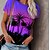 billige T-shirts-Dame T skjorte Planter Trykt mønster Avslappet Ferie Ut på byen Hawaiisk Grunnleggende Ferie Kortermet Rund hals Lilla