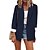 billige Women&#039;s Coats &amp; Jackets-Blazer Dame Mørkeblå Sort Hvid Ensfarvet Basale Dobbeltradet Kontor Daglig Daglig Klassisk Krave Regulær S