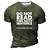 cheap T-Shirts-Men&#039;s Unisex T shirt Tee Graphic Prints Letter 3D Print Crew Neck Street Daily Short Sleeve Print Tops Designer Casual Vintage Big and Tall Black Gray Army Green / Summer / Summer