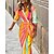 cheap Maxi Dresses-Women&#039;s Rainbow Patchwork Maxi Dress