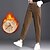 cheap Graphic Chic-Women‘s Fleece Flannel Corduroy Pants Chinos Trousers Ankle-Length Side Pockets Micro-elastic Mid Waist Fashion Casual Weekend Black Brown S M