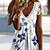 abordables Vestidos casuales-Mujer Vestido informal Mini vestido Blanco Floral Manga Corta Primavera Verano Frunce Elegante Escote en Pico 2023 S M L XL XXL 3XL