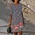 cheap Casual Dresses-Women&#039;s Knee Length Dress Shift Dress Casual Dress White Gray Half Sleeve Print Floral V Neck Spring Summer Elegant Casual 2022 S M L XL XXL 3XL