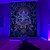 cheap Wall Tapestries-Black UV Light Wall Tapestry Hanging Cloth Poster Fluorescent Home Decoration Background Cloth Art Home Bedroom Living Room Decoration
