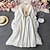cheap Casual Dresses-cotton and linen ethnic style v-neck dress embroidered tassel travel skirt super fairy bohemian retro big swing dress