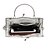 cheap Clutches &amp; Evening Bags-Women&#039;s Clutch Bags Polyester for Evening Bridal Wedding Party with Beading Vintage Fashion in Silver Black Champagne