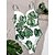 cheap One-Pieces-Women&#039;s Swimwear One Piece Monokini Bathing Suits Normal Swimsuit Leaves Tummy Control Open Back Printing High Waisted Red Green Strap Bathing Suits Vacation Fashion Sexy