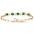 cheap Bracelets-Women&#039;s Cubic Zirconia Green Emerald Cut Bracelet Fashion Lucky 18K Gold Plated Bracelet Jewelry Dark Green For Party Evening Gift Daily Date / Imitation Diamond