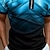 abordables Polos-Hombre Camiseta de golf Cuello Vuelto Degradado Verde Trébol Morado Rosa Azul claro Impresión 3D Manga Corta Cremallera 3D Calle Diario Tops Moda Casual Cómodo / Playa