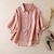 cheap Women&#039;s Tops-Women&#039;s Blouse Shirt Green Pink White Button Plain Casual Weekend Half Sleeve Shirt Collar Streetwear Linen Regular M