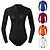 cheap Surfing, Diving &amp; Snorkeling-Women&#039;s 2mm Shorty Wetsuit One Piece Swimsuit Diving Suit CR Neoprene High Elasticity Thermal Warm UV Sun Protection UPF50+ Front Zip Long Sleeve - Solid Color Swimming Diving Surfing Scuba Spring